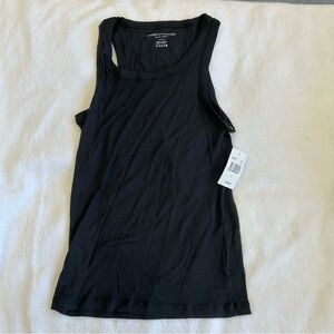 NWT Majestic Filatures Black Ribbed Tank Top